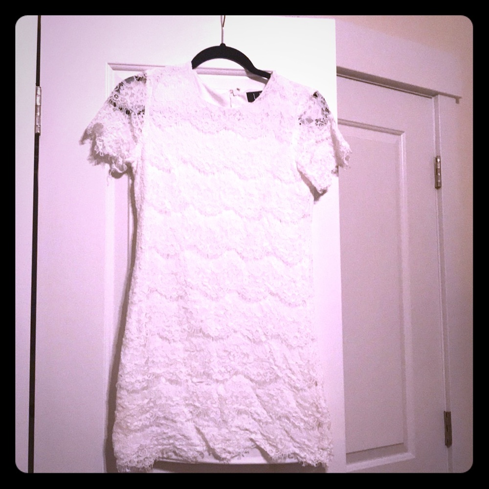 Lulus white lace dress